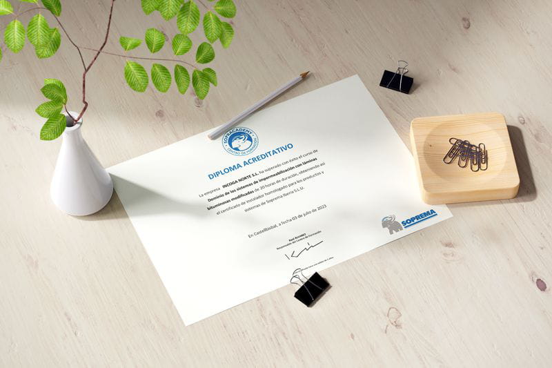 SOPREMA certifica a la División de Aplicaciones de INCOGA como instalador homologado en la aplicación de sus productos y sistemas de impermeabilización